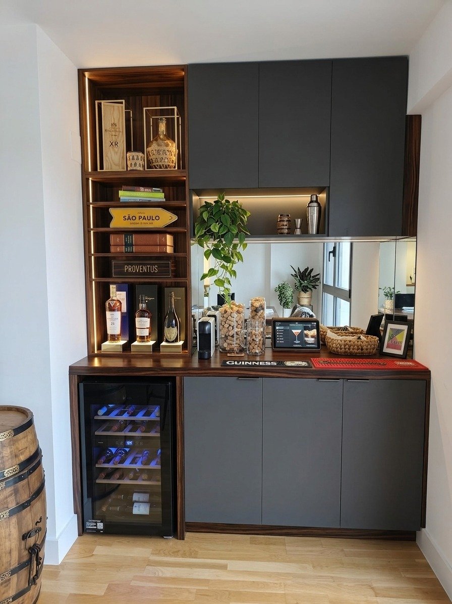 Vinoteca y bodega a medida en madera