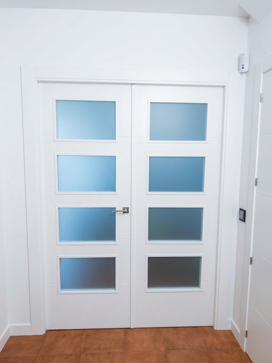 Puerta de paso en madera